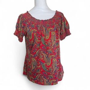 Ralph Lauren Red Paisley Women's Blouse